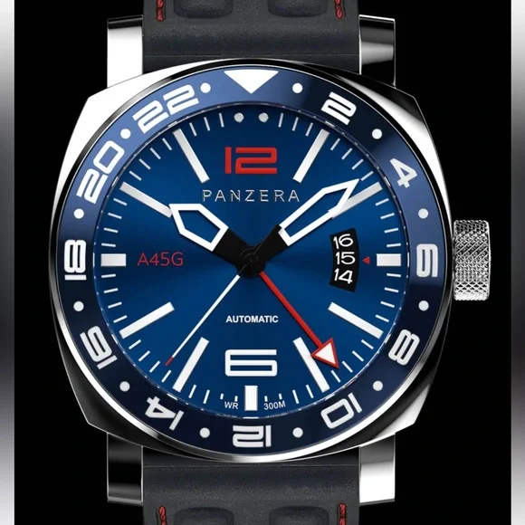 PANZERA Aquamarine 45 Automatic Wristwatch - Picture 10 of 11